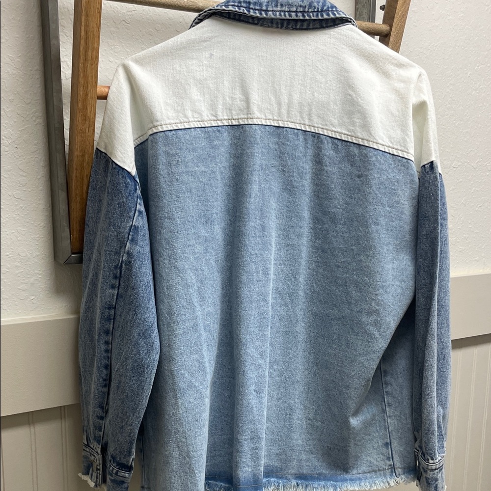 Denim Two-Tone Jacket - Picture 3 of 3